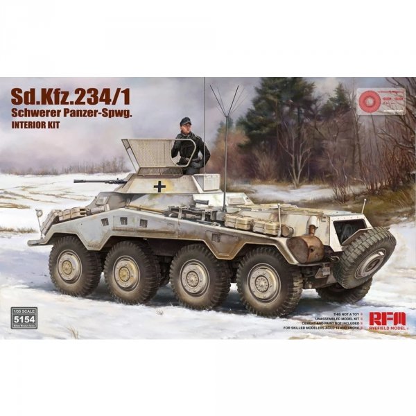 Rye Field Model 5154 Sd.Kfz. 234/1 Schwerer Panzer-Spwg. Interior Kit 1/35