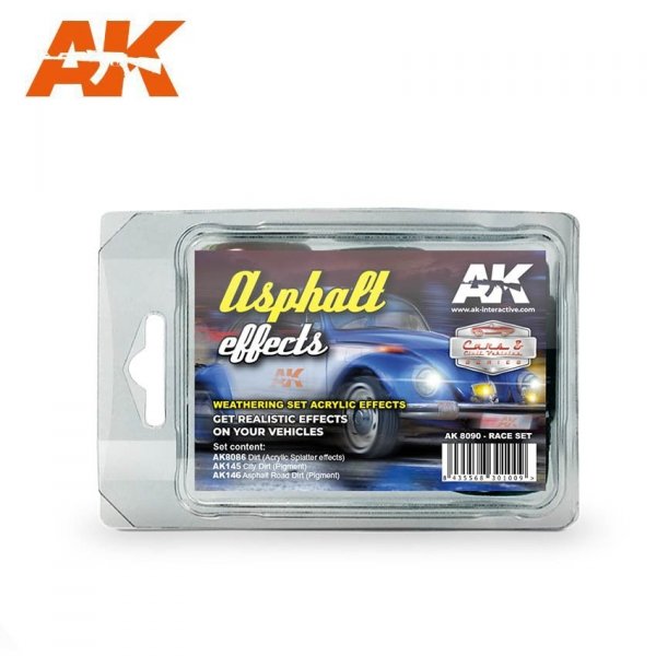 AK Interactive AK8090 ASPHALT EFFECTS (RACE SET)