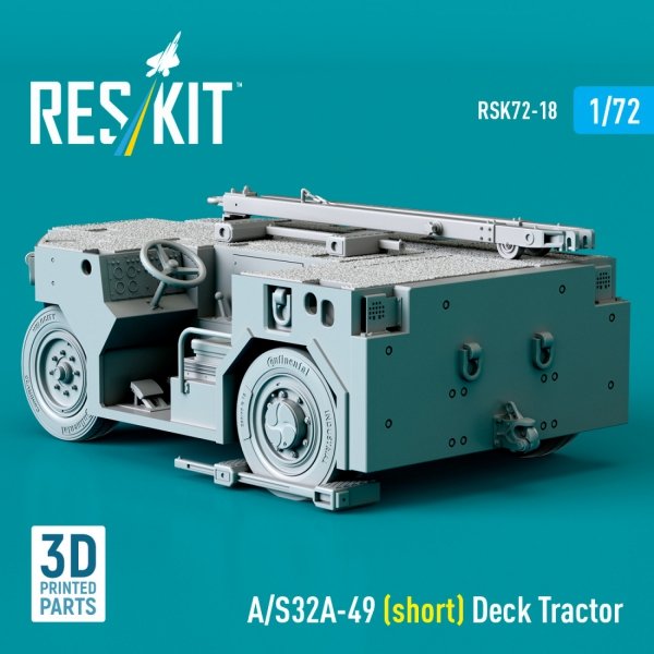 RESKIT RSK72-0018 A/S32A-49 (short) Deck Tractor (3D Printed model kit) 1/72