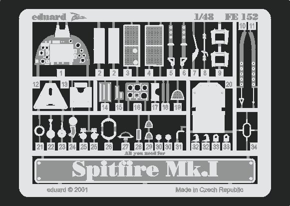 Eduard FE152 Spitfire Mk. I 1/48 Tamiya