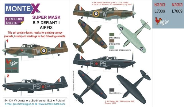 Montex K48315 DEFIANT MkI 1/48