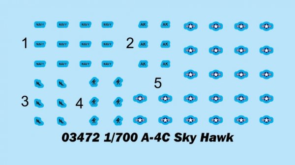 Trumpeter 03472 A-4C Sky Hawk 1/700