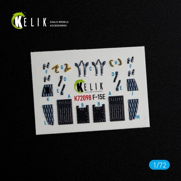 KELIK K72098 F-15E - interior 3D decals for GWH kit 1/72