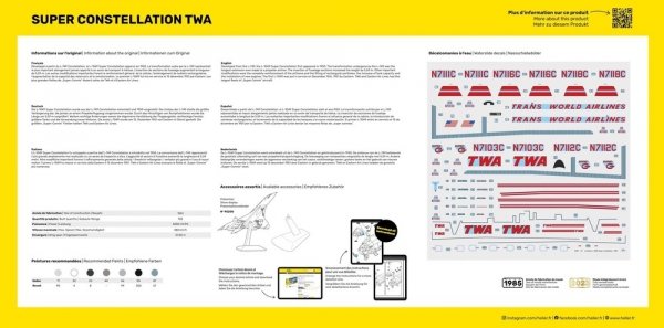 Heller 58391 Super Constellation TWA - Starter Kit 1/72
