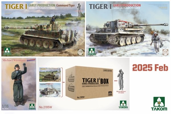 Takom 2195W TIGER I  EARLY-PRODUCTION BOX 1/35