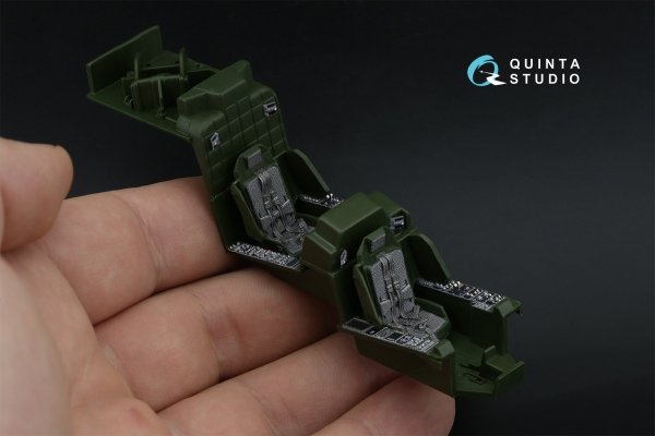 Quinta Studio QD48572 AH-64A 3D-Printed &amp; coloured Interior on decal paper (Academy/Modelist) 1/48