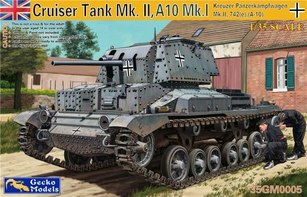 Gecko Models 35GM0005 KREUZER PZ.PKFW.MK.II,742(e),(A10) W/ INTERIOR (1:35)