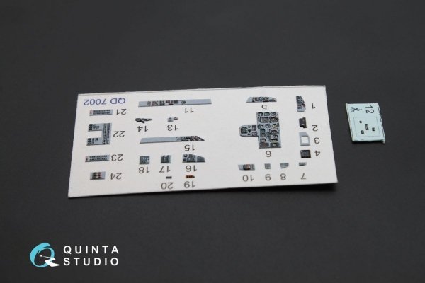 Quinta Studio QD72002 MiG-29 9-13 3D-Printed &amp; coloured Interior on decal paper for 7278 Zvezda kit 1/72