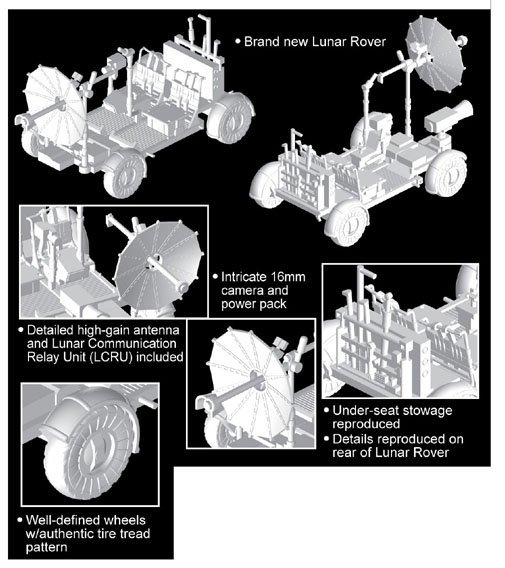 Dragon 11015 Apollo 17 &quot;The Last J-Mission&quot; CSM + LM + Lunar Rover 1/72