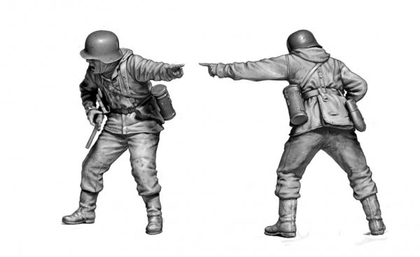 Master Box 35254 German Infantry. Bastogne, 1944, WWII era 1/35