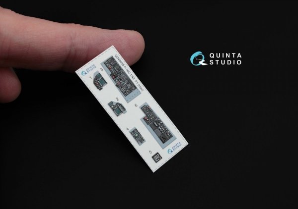 Quinta Studio QD48035 F-16С 3D-Printed &amp; coloured Interior on decal paper (for Hasegawa kit) 1/48