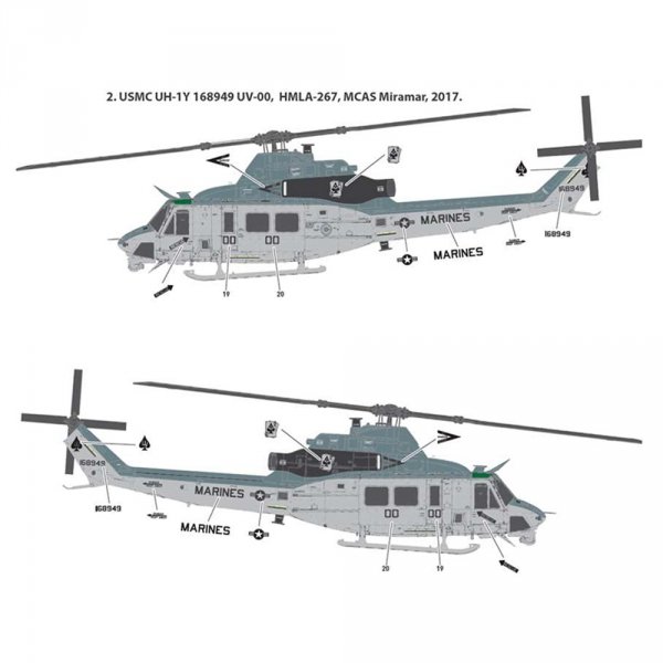 Academy 12138 USMC UH-1Y Venom Utility Helicopter 1/35