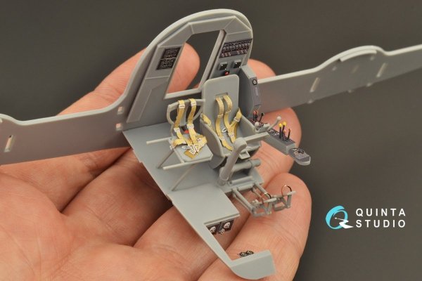 Quinta Studio QD48266 He 111H-3/H-6 3D-Printed &amp; coloured Interior on decal paper ( ICM ) 1/48