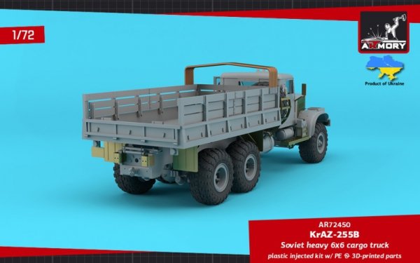 Armory Models 72450 KrAZ-255B Soviet Era Heavy Duty 6x6 cargo truck 1/72