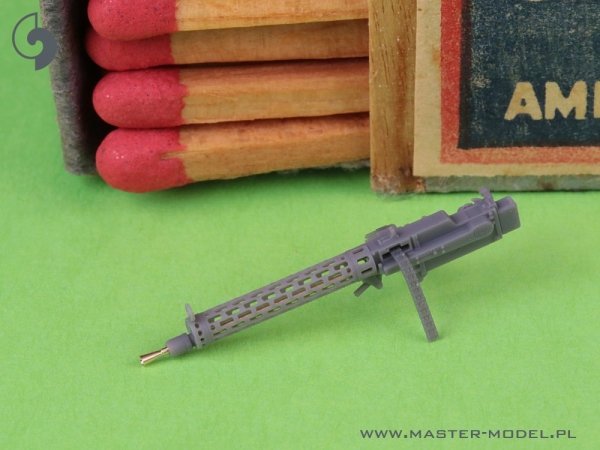 Master AM-48-183 Niemiecki km z okresu I w.św. Spandau LMG 08/15 (2 szt.) - z KRÓTKĄ rączką przeładowania - wydruki 3D i mosiężne lufy 1/48