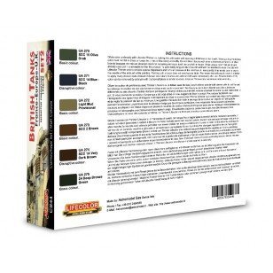 Lifecolor CS44 Acrylic paint set British tanks Set 2 6x22ml