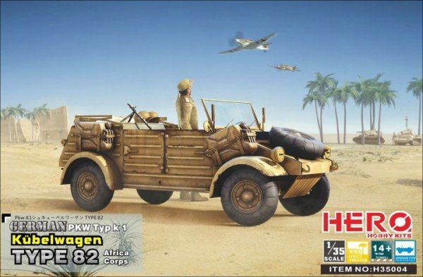 Hero Hobby H35004 German PKW Typ k1 Kubelwagen Type 82 Africa corps (1:35)