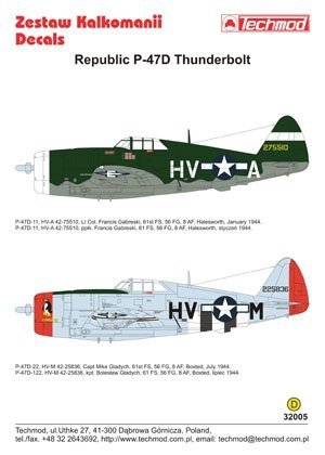 Techmod 32005 - Republic P-47D Thunderbolt (1:32)