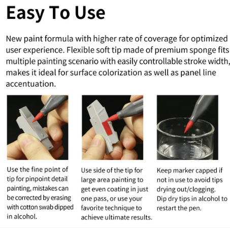 DSPIAE MKF-02 Water-Based Soft Head Marker Fluorescent Red
