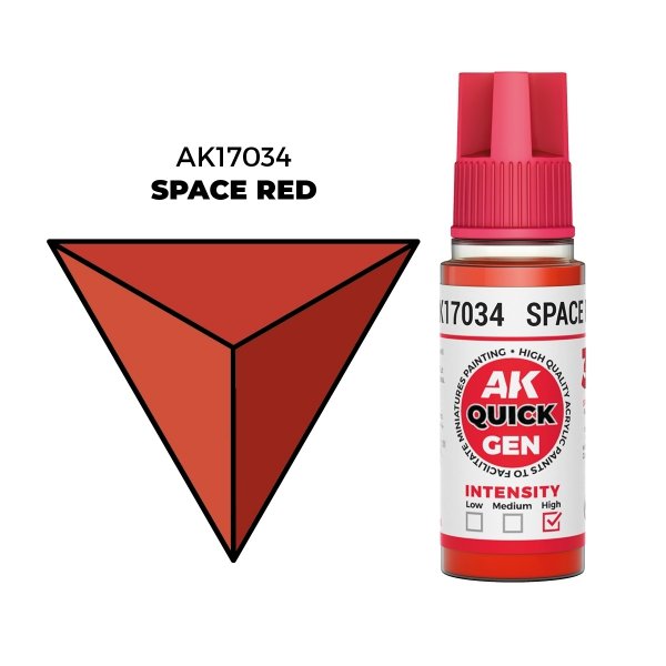 AK Interactive AK17034 SPACE RED – QUICK GEN COLOR 18ml