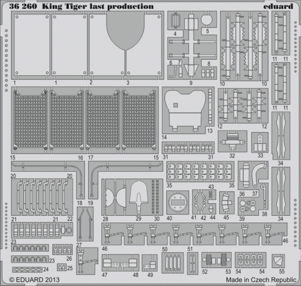 Eduard 36260 King Tiger last production 1/35 Academy