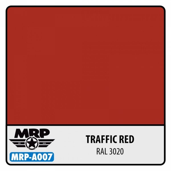 Mr. Paint MRP-A007 Traffic Red (RAL 3020) - aqua colors - 17ml