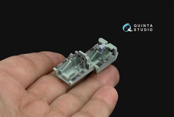 Quinta Studio QD+72152 AH-64D early 3D-Printed coloured Interior on decal paper (Academy)(with 3D-printed resin part) 1/72