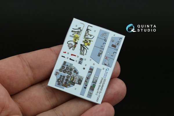 Quinta Studio QD+48409 Su-17UM3 3D-Printed &amp; coloured Interior on decal paper (Hobby Boss) (with 3D-printed resin parts) 1/48