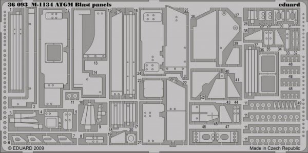 Eduard 36093 M-1134 ATGM blast panels 1/35 Trumpeter