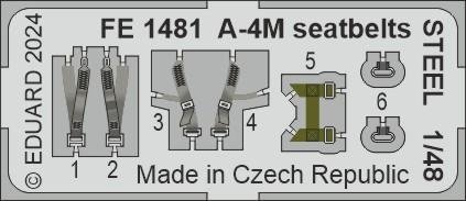 Eduard FE1481 A-4M seatbelts STEEL MAGIC FACTORY 1/48