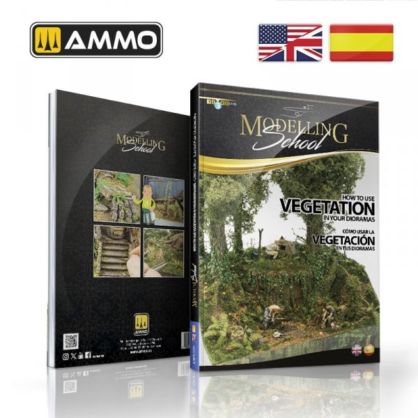 AMMO of Mig Jimenez 6254 MODELLING SCHOOL - How to use Vegetation in your Dioramas (Bilingual- English, Spanish)
