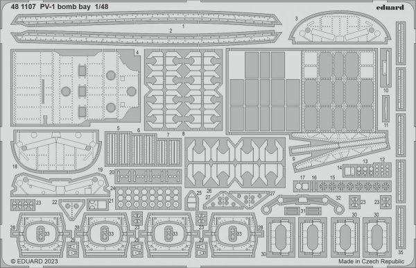 Eduard 481107 PV-1 bomb bay ACADEMY 1/48