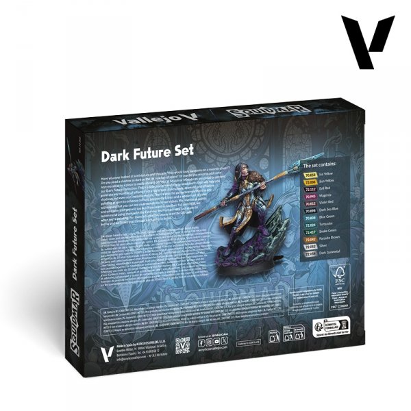 Vallejo 72202 Dark Future Set - ( SQUIDMAR miniature ) acrylic paints 12x 18ml