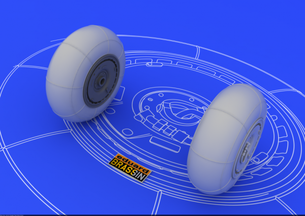 Eduard 648055 Bf 110 E/ F/G main undercarriage wheels 1/48 (EDUARD)