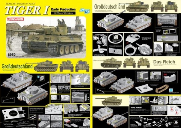 Dragon 6950 Tiger I Early Production Battle of Kharkov 1/35
