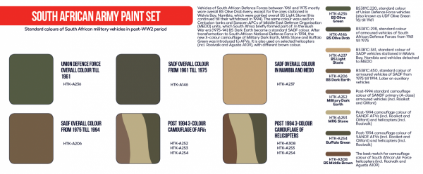 Hataka HTK-AS92 South African Army paint set (8x17ml)