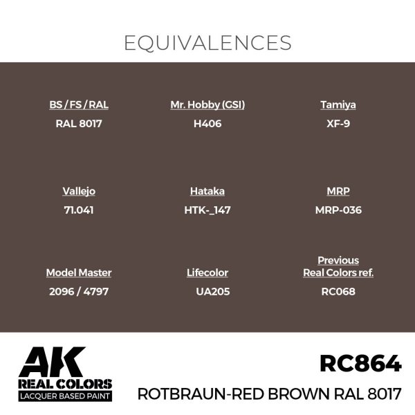 AK Interactive RC864 Rotbraun-Red Brown RAL 8017 17 ml