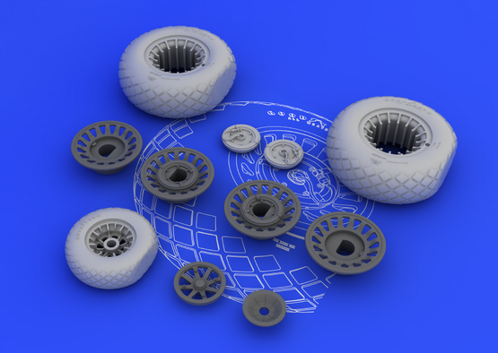 Eduard 632014 B-25H/ J wheels 1/32 HK MODELS