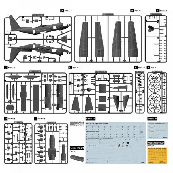 Great Wall Hobby L1012 USAF AC-130J &quot;Ghostrider&quot; Gunship 1/144