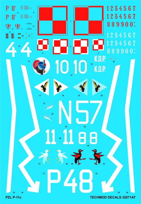 Techmod 32071 PZL P-11c 1/32
