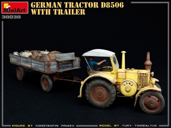 MiniArt 38038 German Tractor D8506 with trailer 1/35