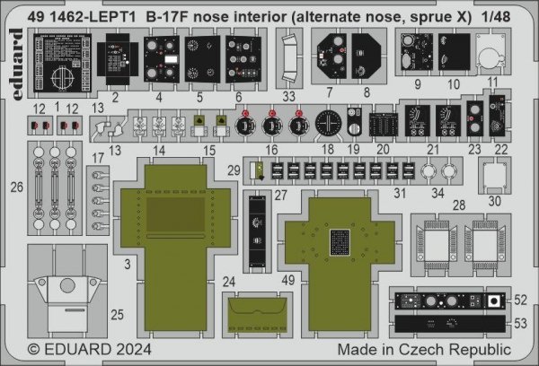 Eduard BIG49426 B-17F regular nose PART I EDUARD 1/48