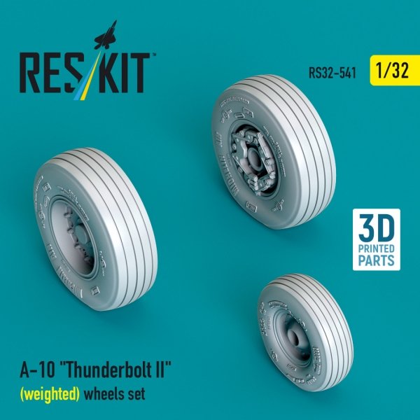 RESKIT RS32-0541 A-10 "Thunderbolt II" (weighted) wheels set (3D Printed) (1/32)