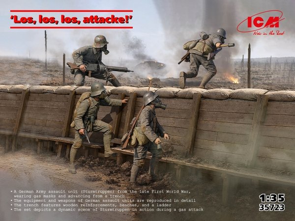 ICM 35723 Los, los, los, attacke! - German Army assault unit (Strumtruppen) 1/35