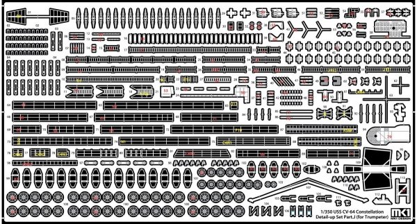 MK1 Design MS-35048 CV-64 Constellation Detail-up Part DX for Trumpeter 1/350