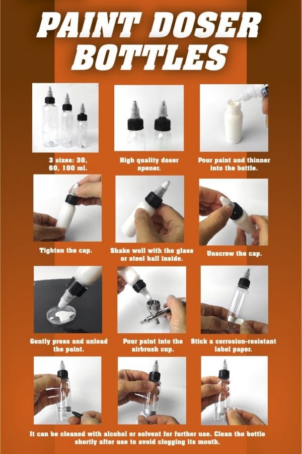 AK Interactive AK9048 Paint Doser Bottles 100ml