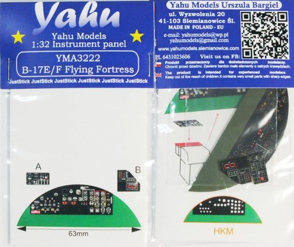 Yahu YMA3222 B-17 E/F Flying Fortress (HKM) 1:32