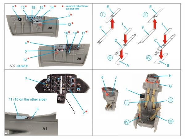 Quinta Studio QD48453 MiG-17F 3D-Printed coloured Interior on decal paper (AMMO/Kinetic) 1/48