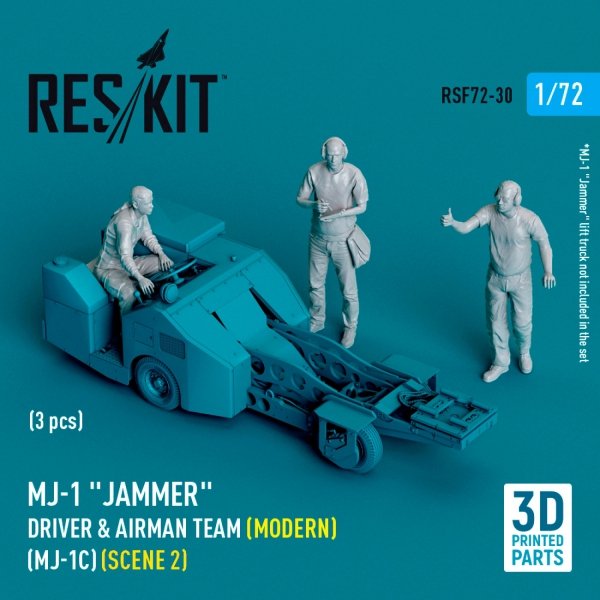 RESKIT RSF72-0030 MJ-1 "Jammer" Driver &amp; airman team (Modern) (MJ-1C) (scene 2) (3 pcs) (3D Printed) (1/72)