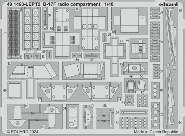 Eduard 491463 B-17F radio compartment EDUARD 1/48